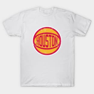 Houston Retro Ball - White T-Shirt